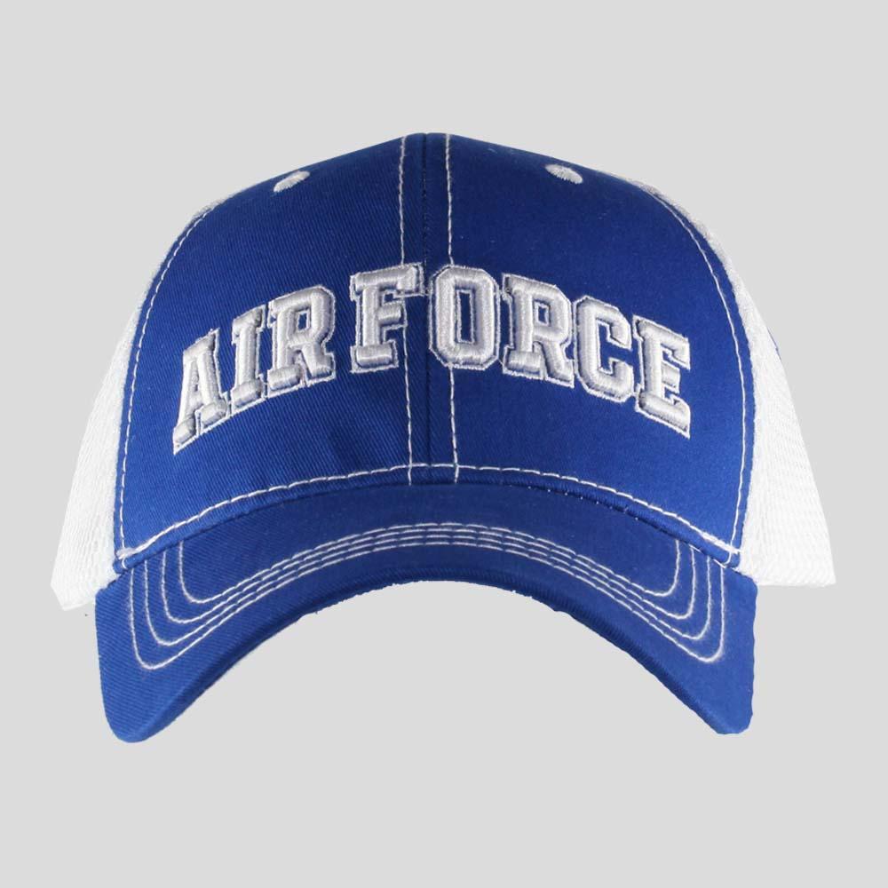 United States Air Force Blue on White Mesh Cap - Military Republic