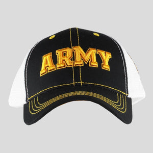 United States Army Black & White Mesh Printed Cap - Military Republic