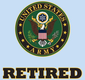 United States Army Retired Crest 4.25"x4.25" Decal - Military Republic