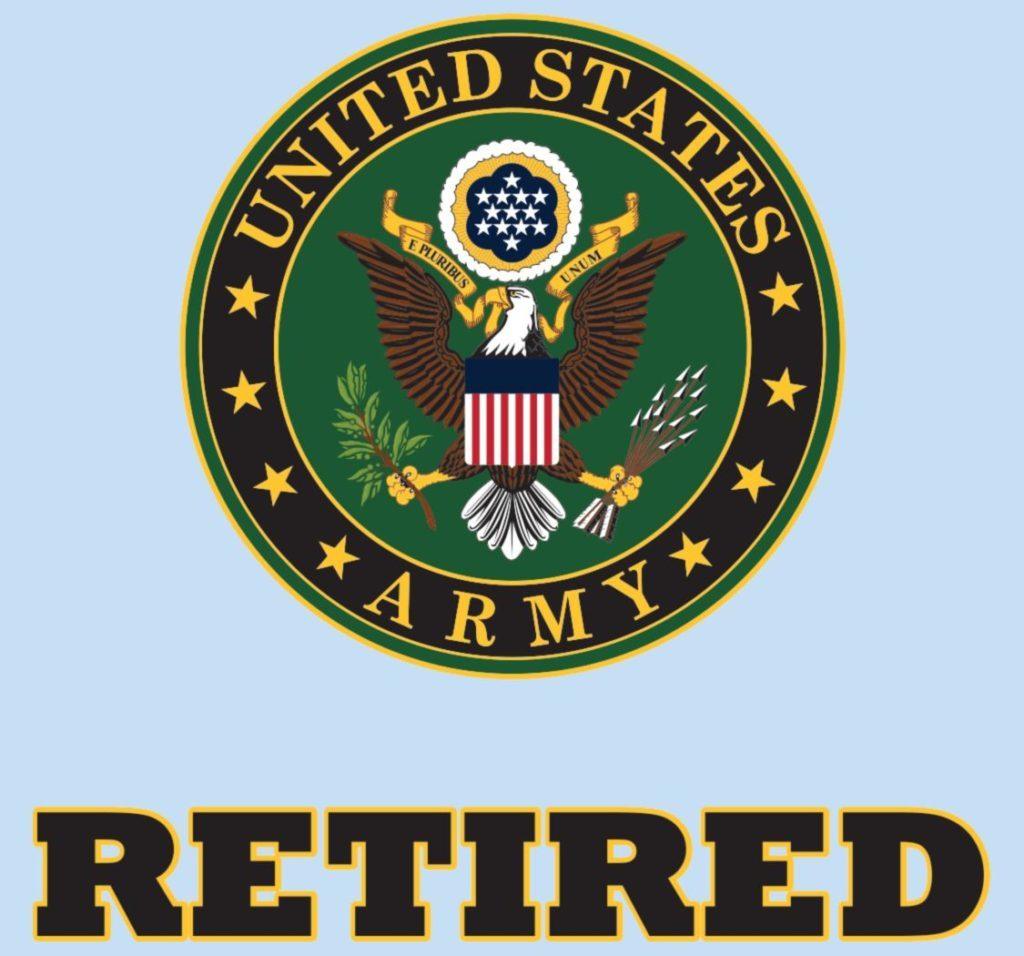 United States Army Retired Crest 4.25