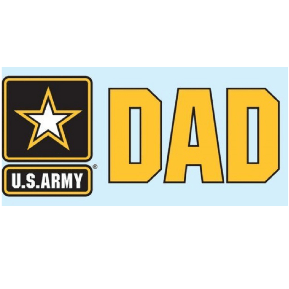 United States Army Star "DAD" 3" x 6.25" Decal - Military Republic