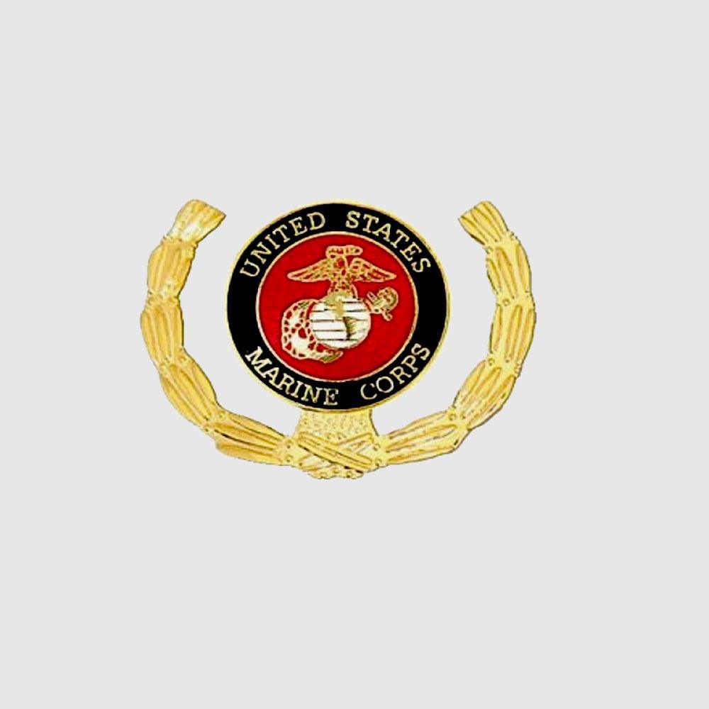 United States Marine Corps Insignia with Wreath Pin - 1 1/8 inch - Military Republic