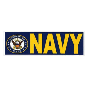 United States Navy 3"x9" Bumper Sticker-Military Republic