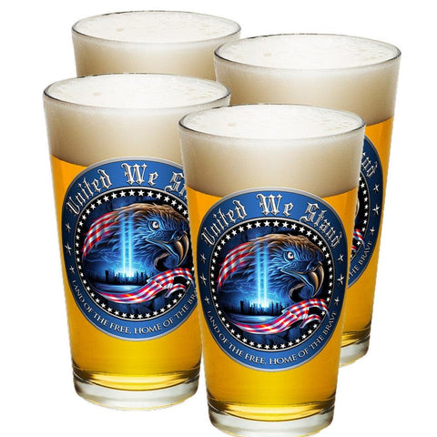 United We Stand Pint Glasses-Military Republic