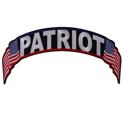 American Patriot US Flag Rocker Patch - 12x2.5 inch - Military Republic
