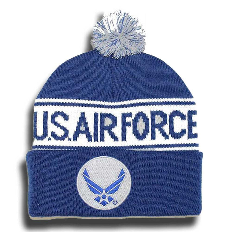 U.S Air Force Pom Pom Knit Cap-Military Republic