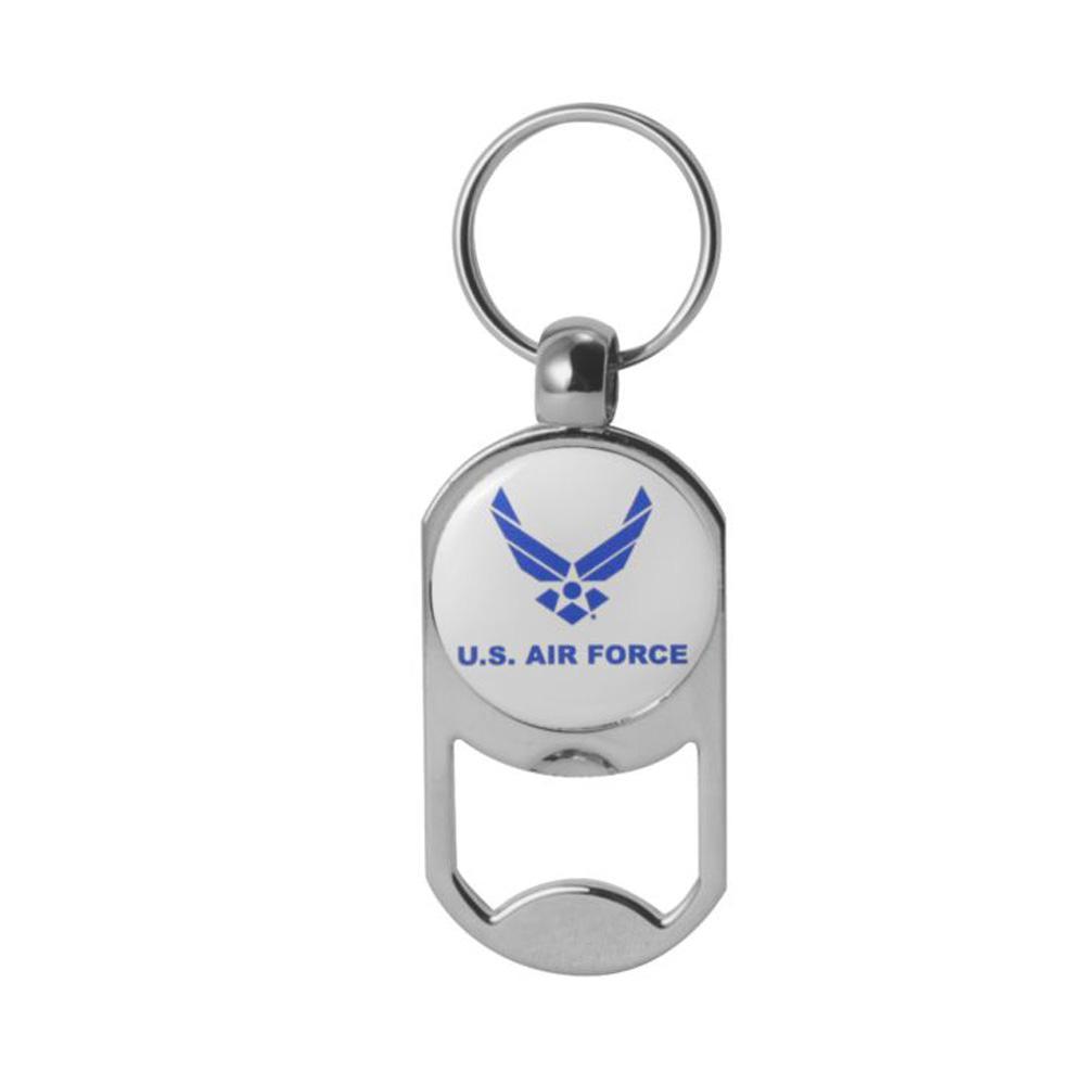 U.S. Air Force Symbol on Zinc Alloy Dog Tag Bottle Opener Key Chain - Military Republic