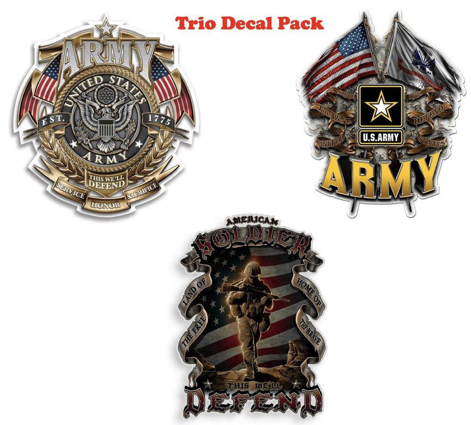 US Army Best Seller Trio Decal Pack - Military Republic