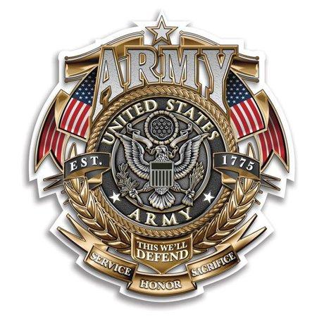 US Army Gold Shield Badge Of Honor Decal - Military Republic