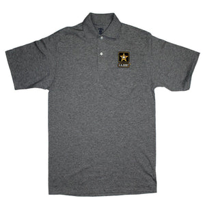U.S. Army Golf Shirt with Pocket - Grey-Military Republic