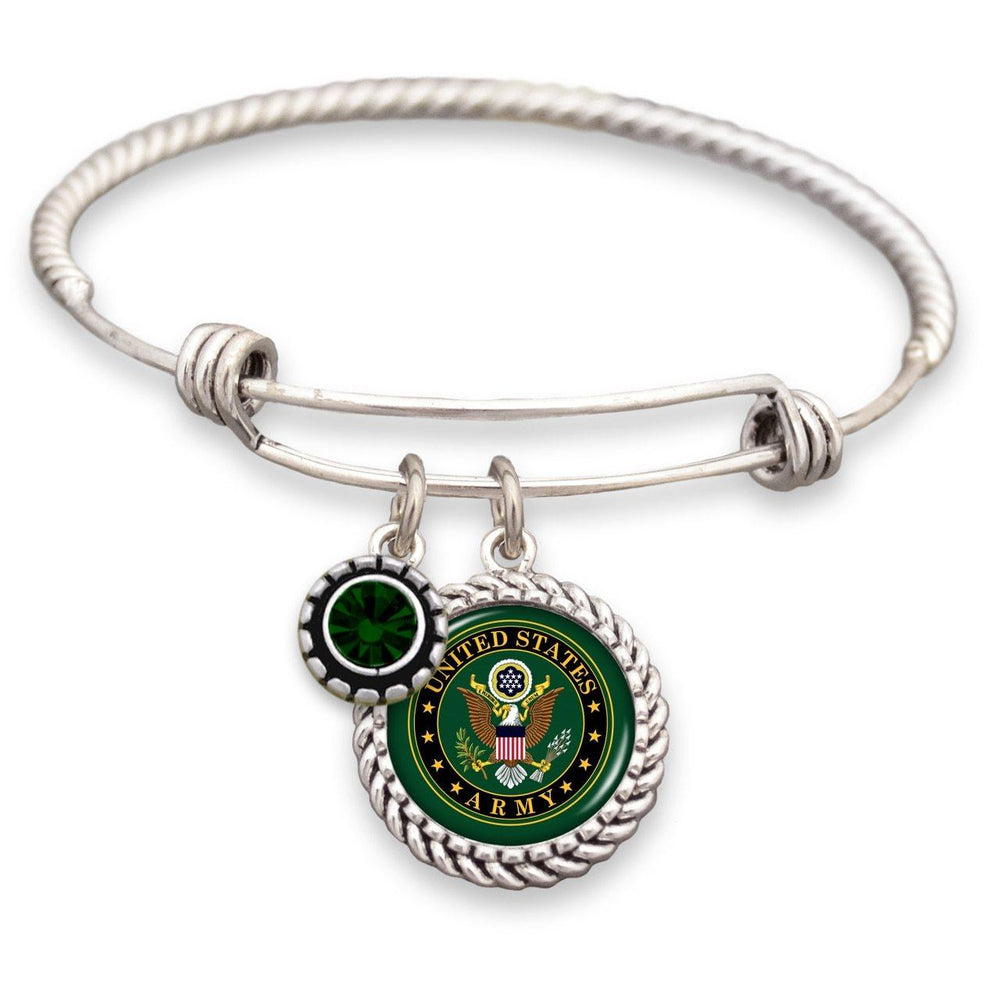 U.S. Army Green Crystal Bracelet - Military Republic