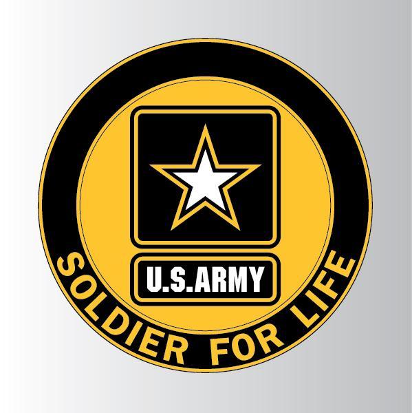 U.S. Army Soldier for Life 3.25"x3.25" Decal - Military Republic