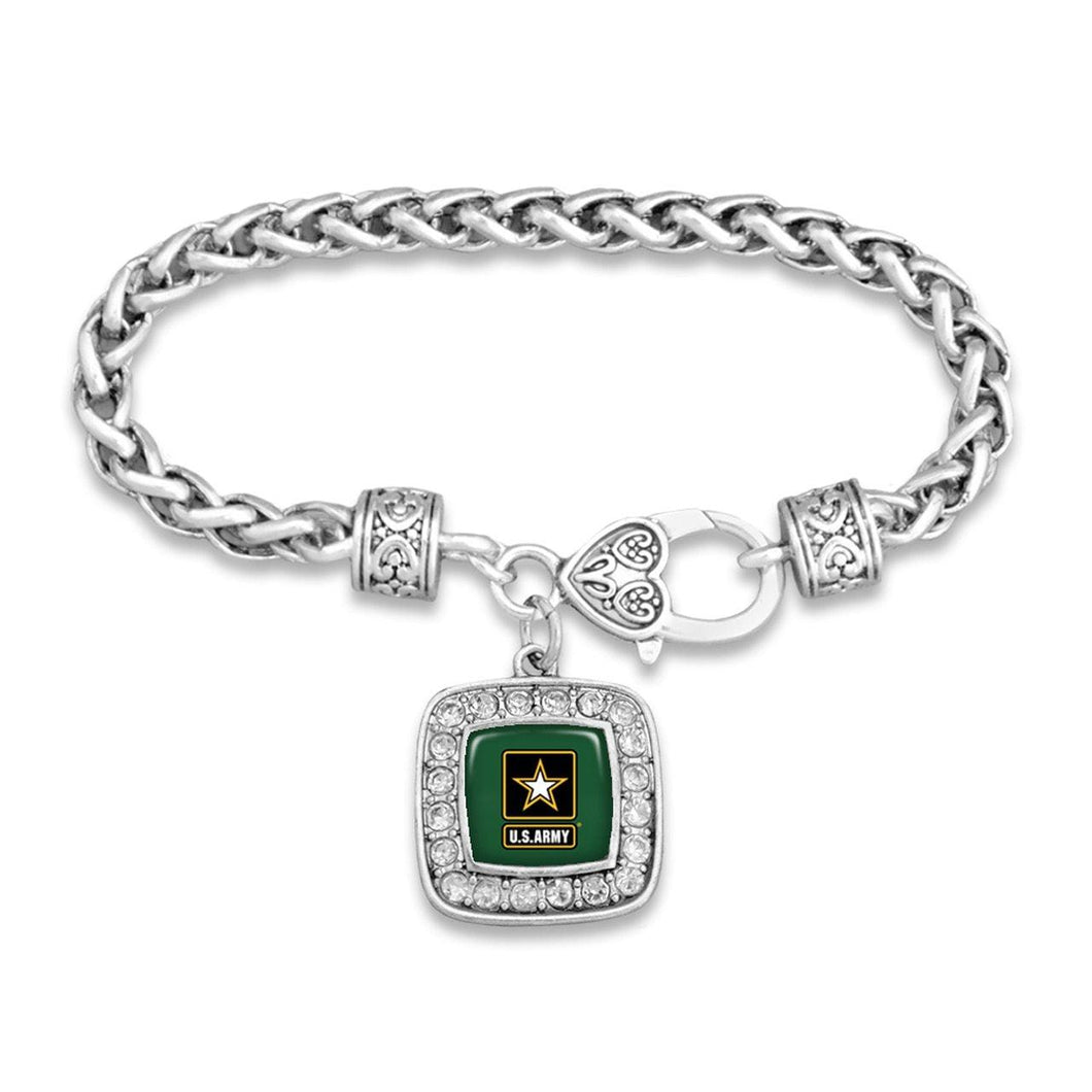 U.S. Army Square Crystal Bracelet - Military Republic