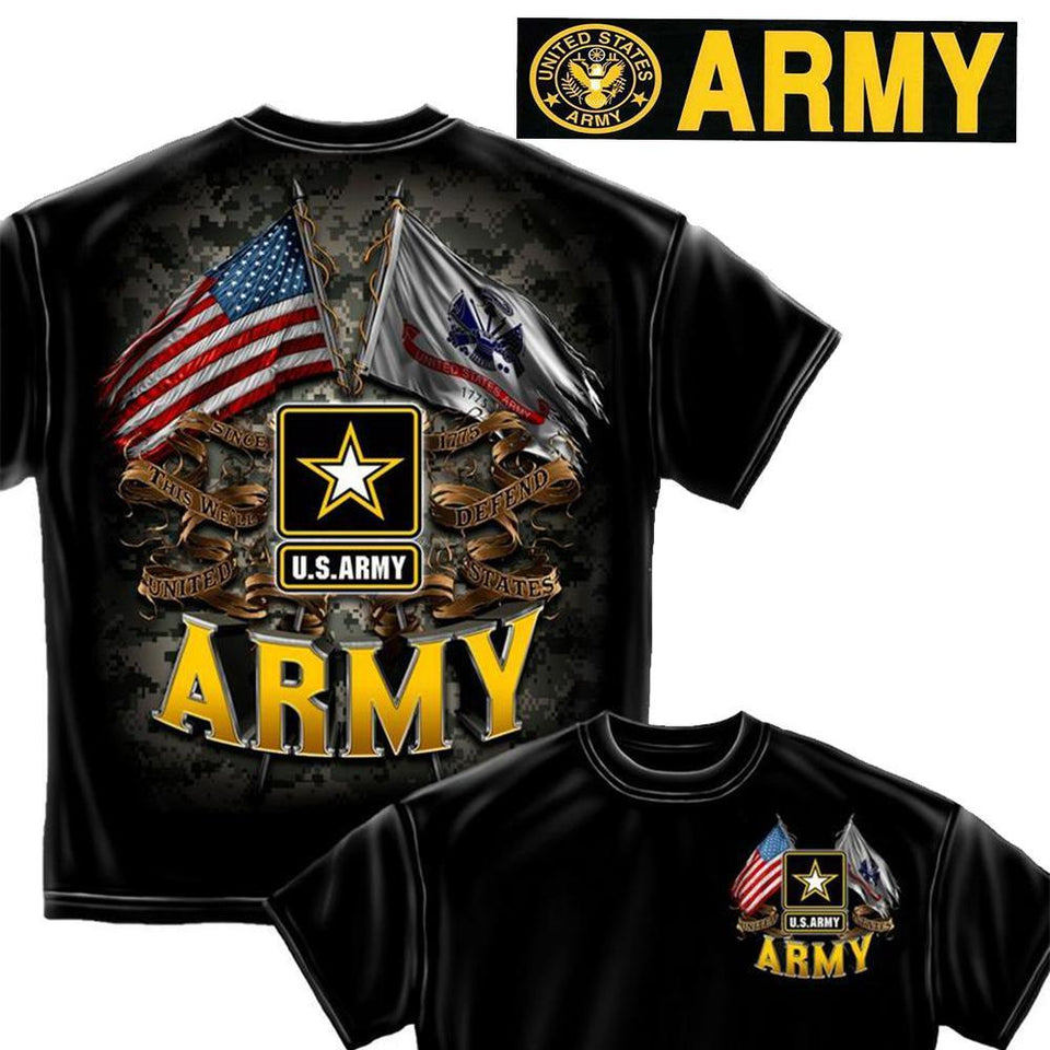 U.S. Army T-Shirt and Bumper Sticker set-Military Republic