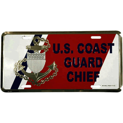 U.S. Coast Guard Chief License Plate-Military Republic