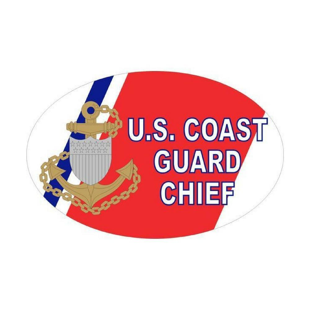 US Coast Guard Chief Oval Auto Magnet-Military Republic