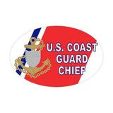 US Coast Guard Chief Oval Auto Magnet-Military Republic
