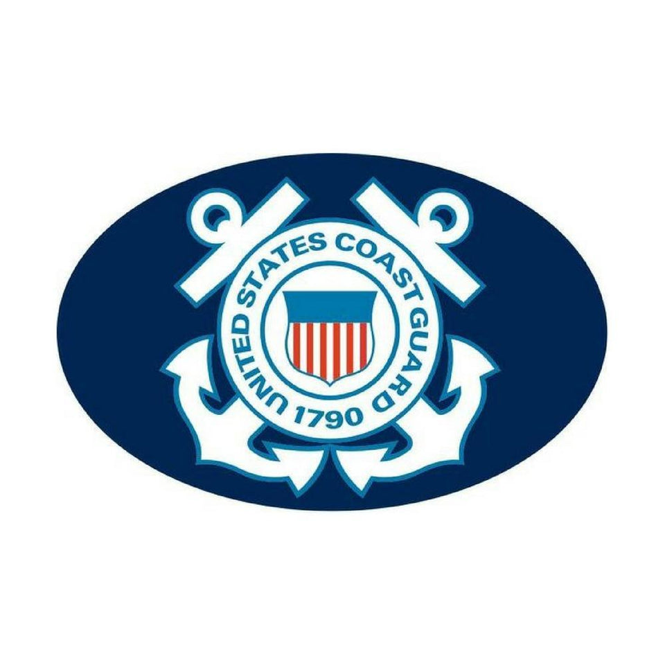 US Coast Guard Oval Auto Magnet-Military Republic