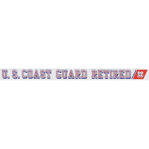 U.S. Coast Guard Retired 20.5"x1.5" Window Strip - Military Republic