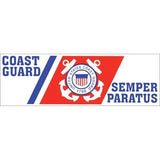 U.S. Coast Guard Semper Paratus 3 x 9"  Bumper Sticker - Military Republic