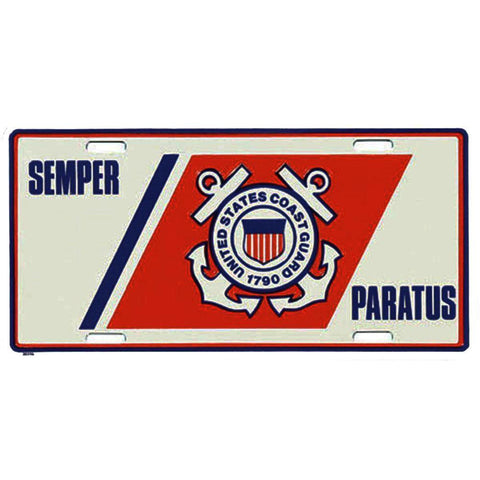 U.S. Coast Guard Semper Paratus License Plate-Military Republic