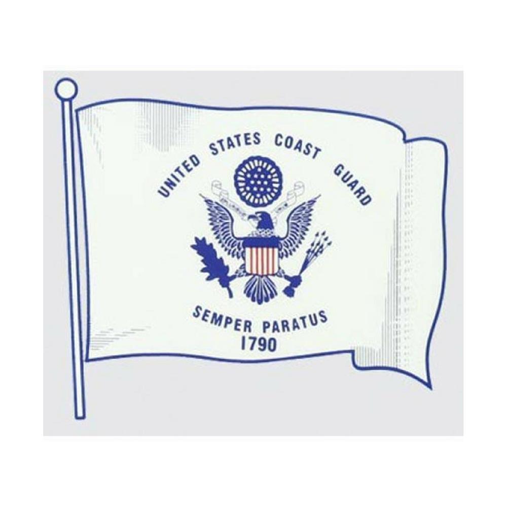 US Coast Guard Wavy Flag Decal-Military Republic