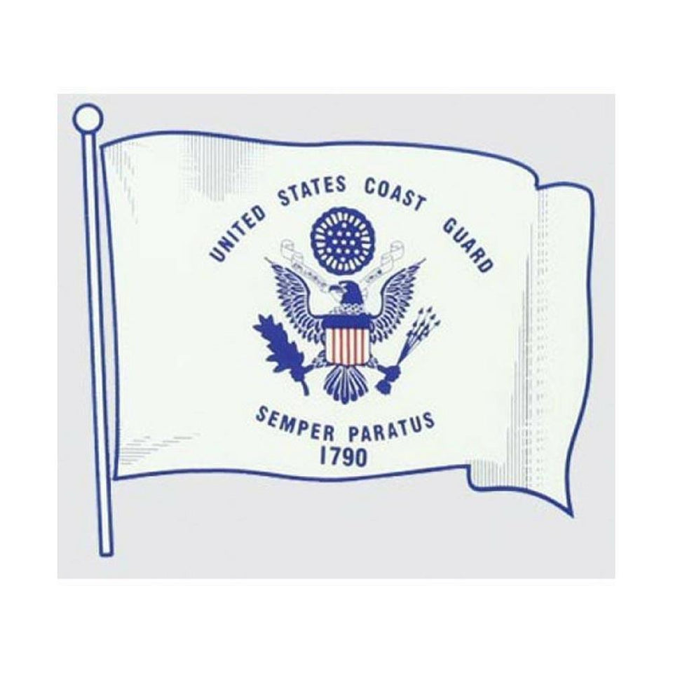 US Coast Guard Wavy Flag Decal-Military Republic