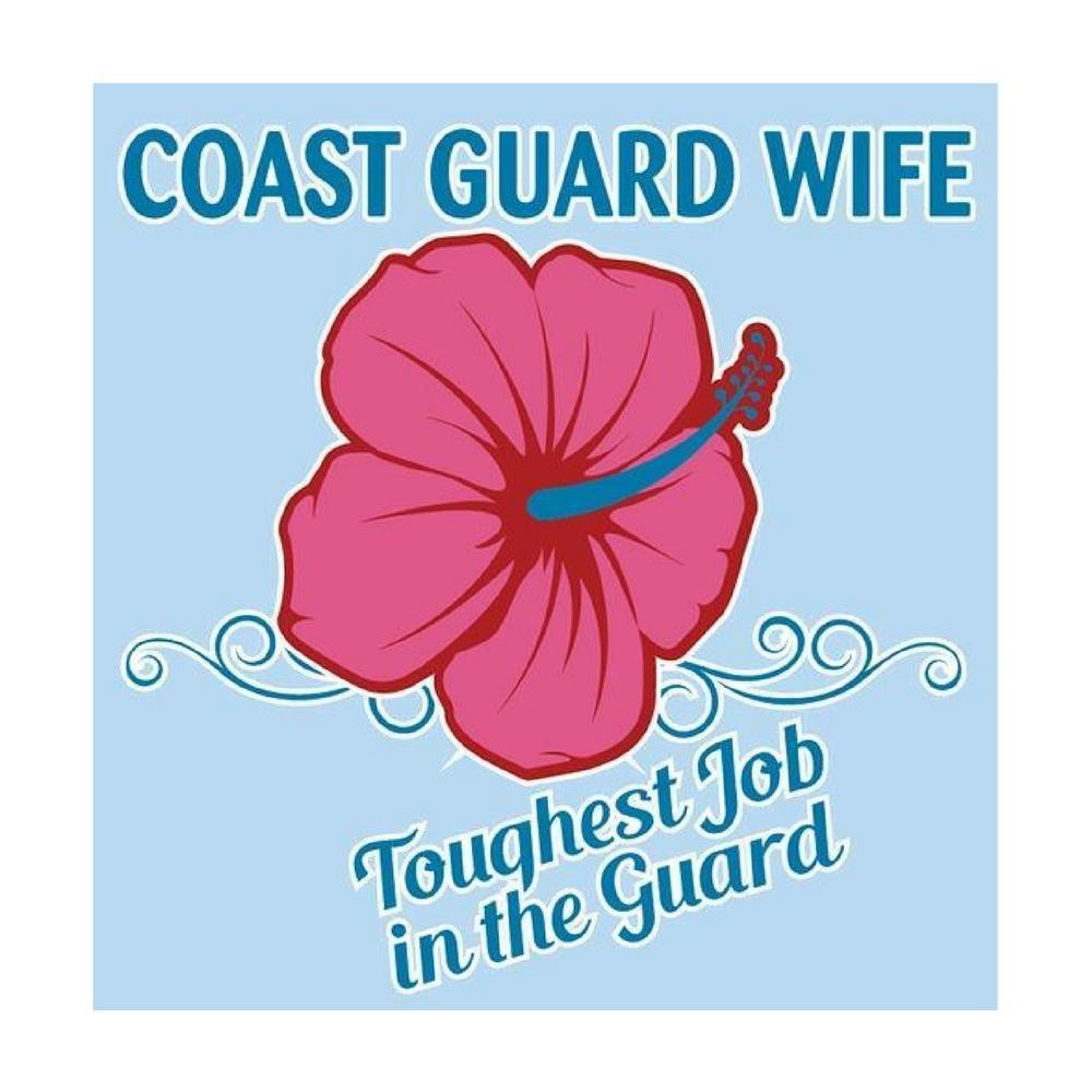 U.S. Coast Guard Wife with FLOWER Decal-Military Republic
