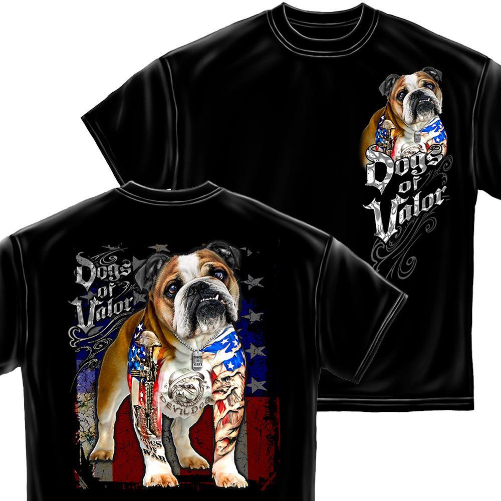 U.S. Dogs Of Valor Bull Dog T-Shirt-Military Republic