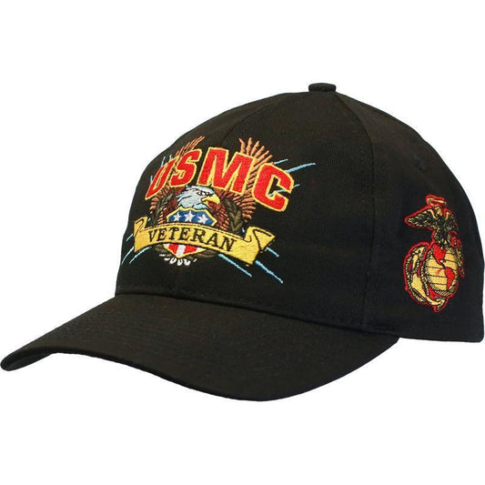 U.S. Marine Veteran Cap with Eagle & Flag-Military Republic
