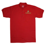 U.S. Marines Golf Shirt with Pocket - Red-Military Republic