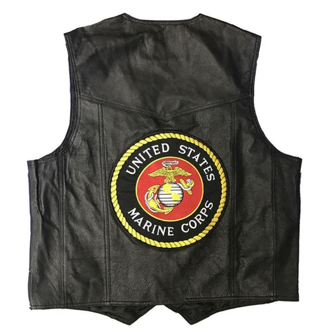 U.S. Marines Leather Vest-Military Republic
