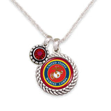 U.S. Marines Red Crystal Necklace - Military Republic