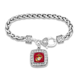 U.S. Marines Square Crystal Bracelet - Military Republic