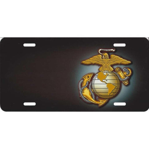 U.S. Marines Eagle And Globe Offset License Plate - Military Republic