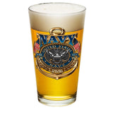 US Navy Badge Pint Glasses-Military Republic