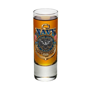 US Navy Badge Shot Glasses-Military Republic