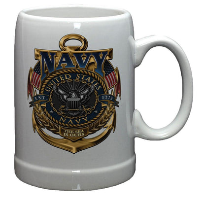 US Navy Badge Stoneware Mug Set-Military Republic