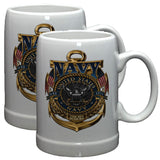 US Navy Badge Stoneware Mug Set-Military Republic