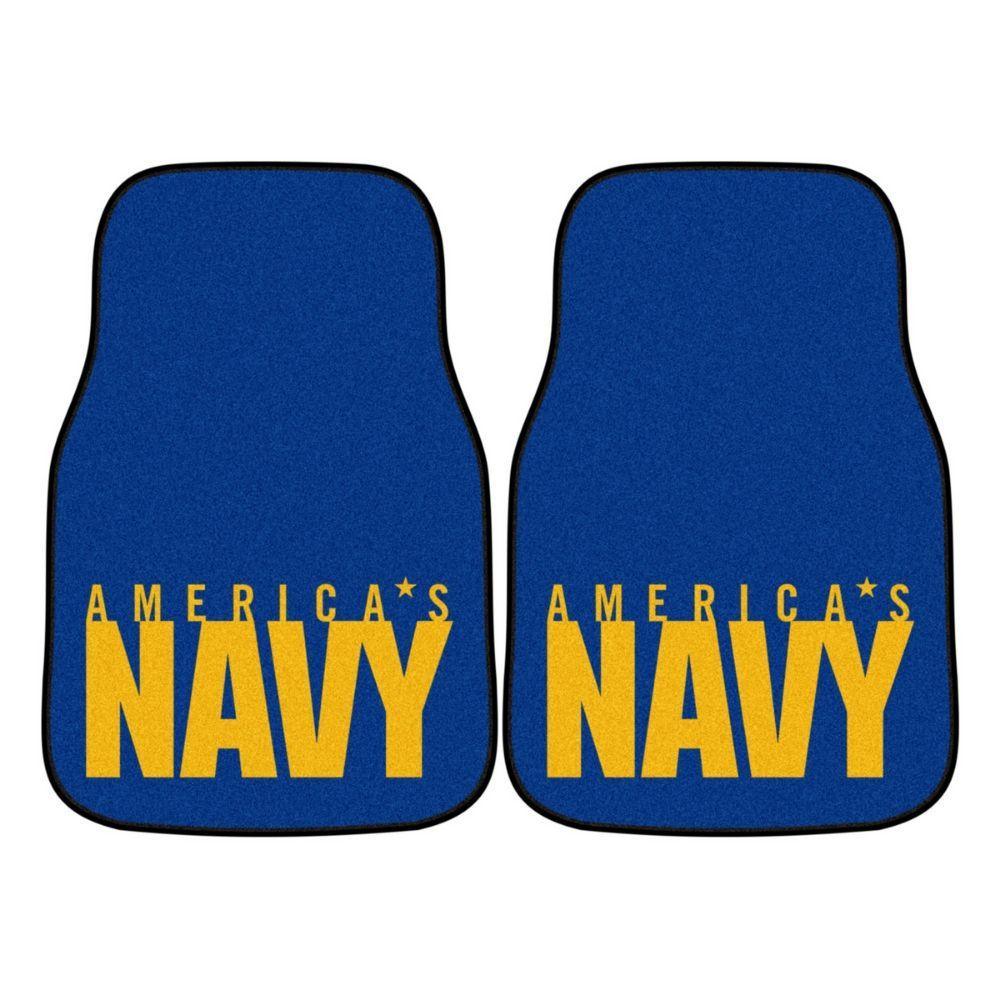 US Navy Carpet Car Mats - 2-pc Set - Military Republic