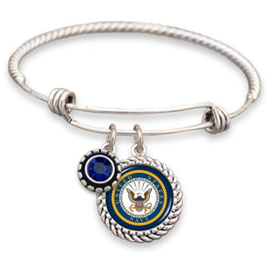U.S. Navy Crystal Wire Bracelet - Military Republic