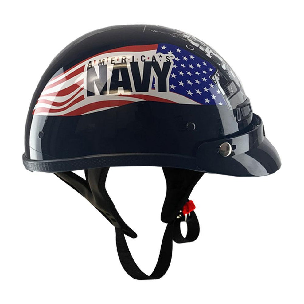 U.S. Navy Motorcycle Half Helmet Military Republic