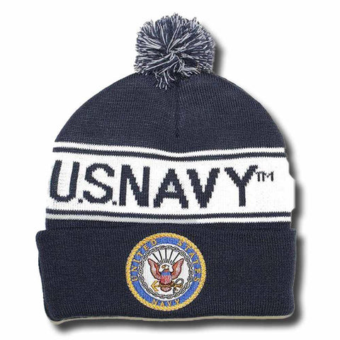 U.S NAVY Pom Pom Knit Cap-Military Republic