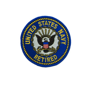 US Navy Retired (Round) Small Patch 3" - Military Republic