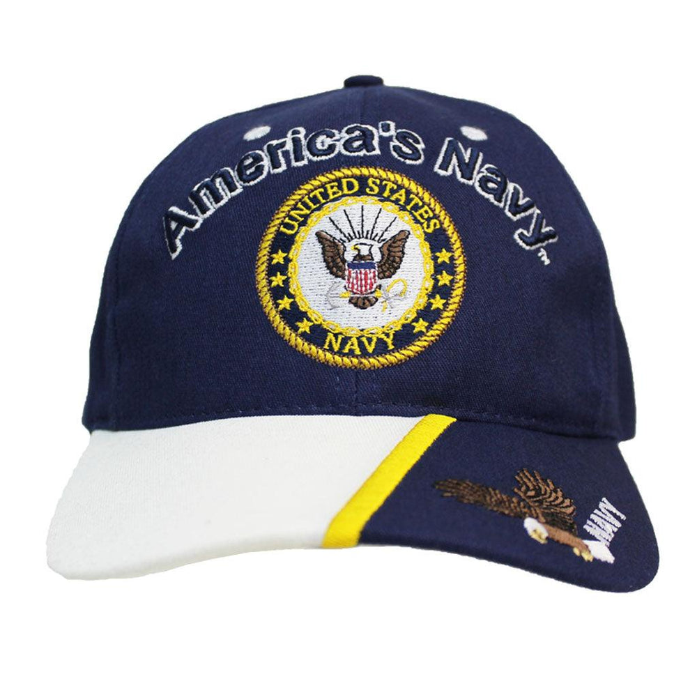 U.S. Navy Slogan Cap in Navy and White Dual Color - Military Republic
