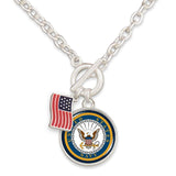 U.S. Navy Toggle Necklace with American Flag - Military Republic