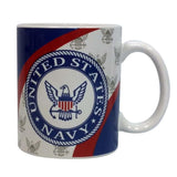 US Navy White Ceramic Mug with US Navy Logo - Military Republic