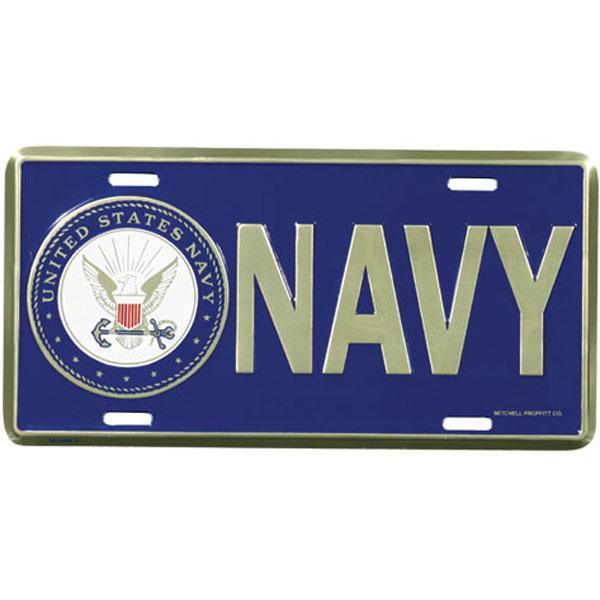 US NAVY with Crest Logo License Plate – Military Republic