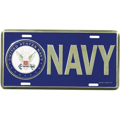 US NAVY with Crest Logo License Plate - Military Republic