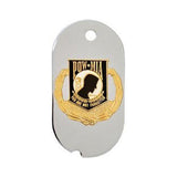 U.S. POW/MIA Symbol with Wreath Dog Tag Pin - Military Republic